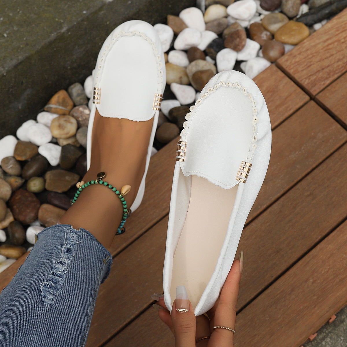 Women's Plus Size Denim Low-cut Slip-on Casual Shoes