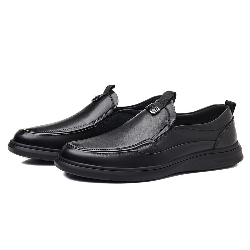 Men's First Layer Cowhide Slip-on Business Soft Leather Shoes