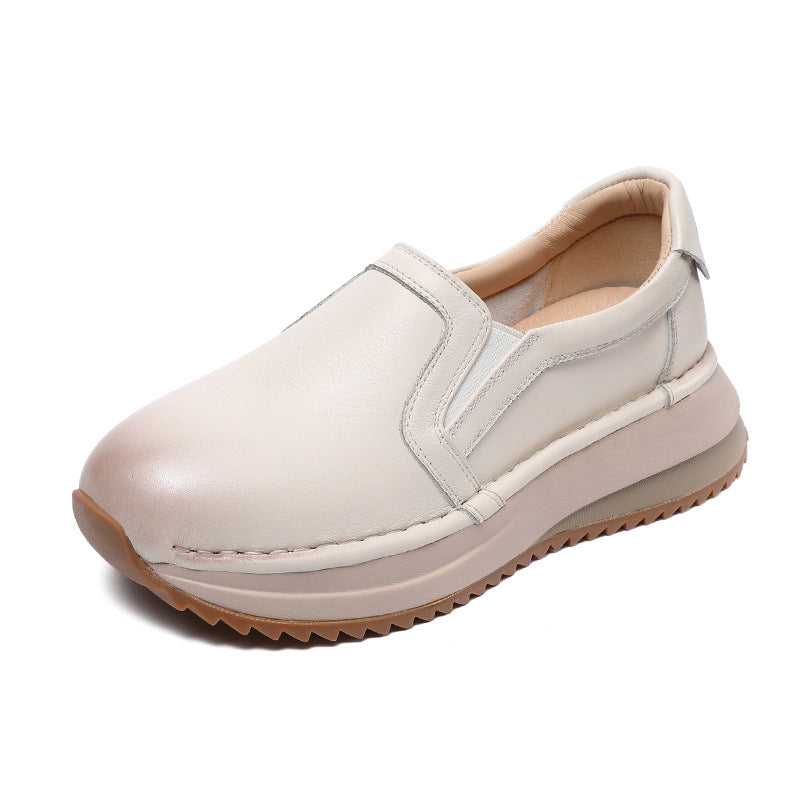 Women's Spring Slip-on Big Foot Size Pumps Casual Shoes