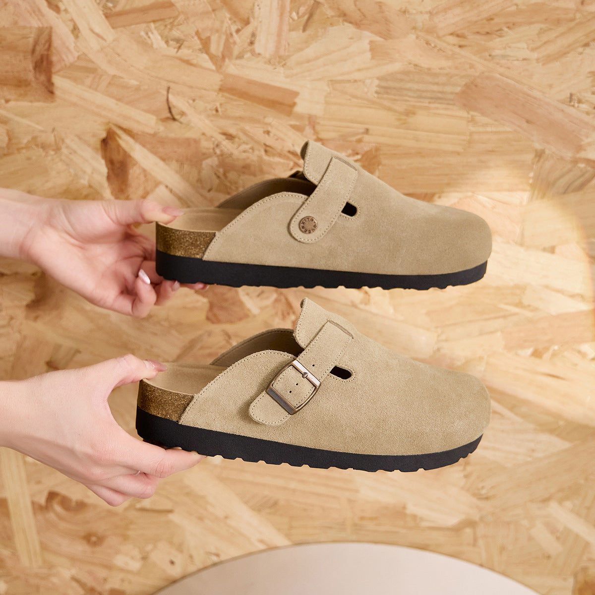Women's Thick Bottom Half Couple Lazy Vintage Slippers