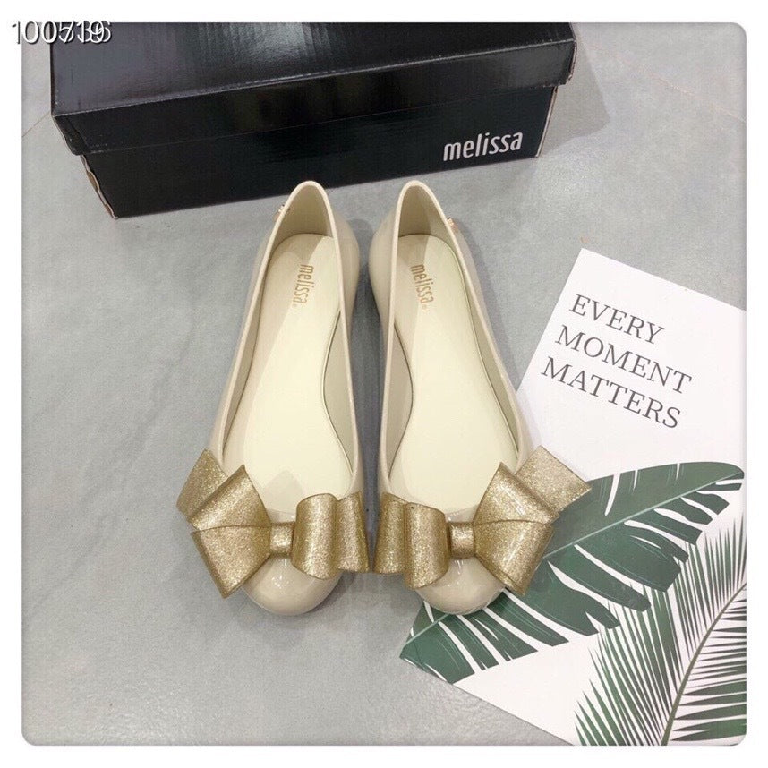 Fragrance Soft Bottom Round Head Flat Bowknot Shallow Sandals