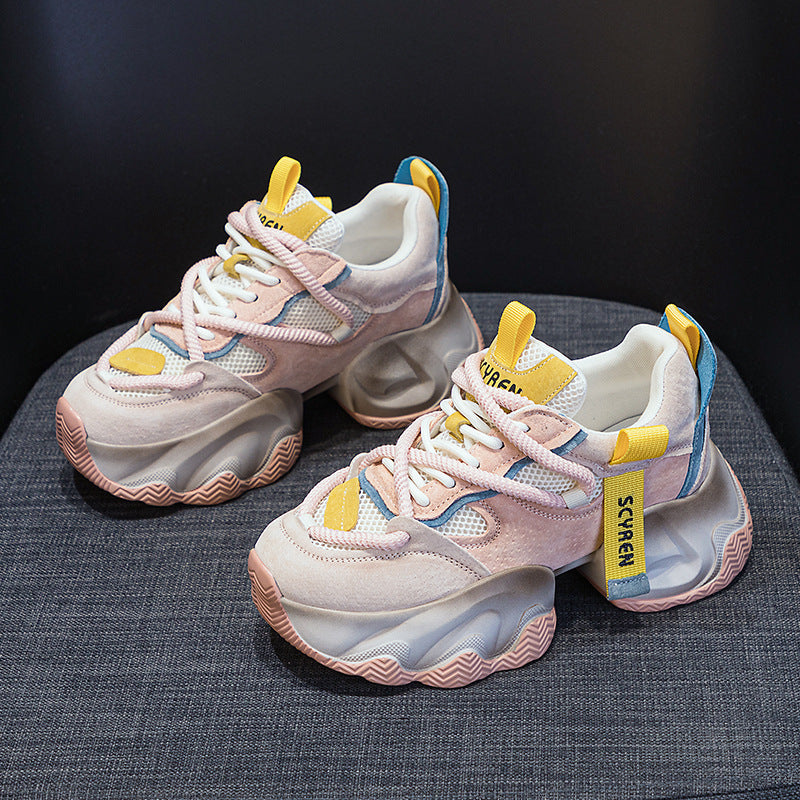 Women's Platform Dad Height Increasing Insole Pop-up Casual Shoes