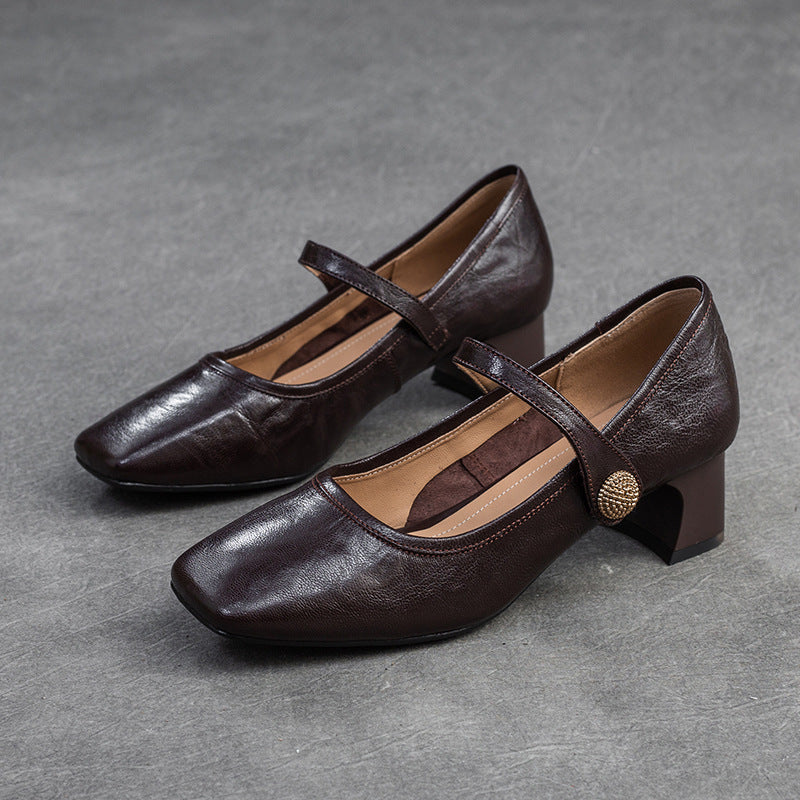 Women's With Mary Jane Vintage Low-cut Pumps Casual Shoes