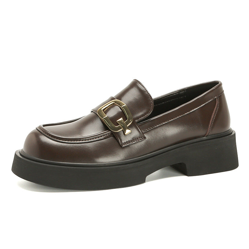 Women's Platform Spring Niche Square Buckle Slip-on Loafers