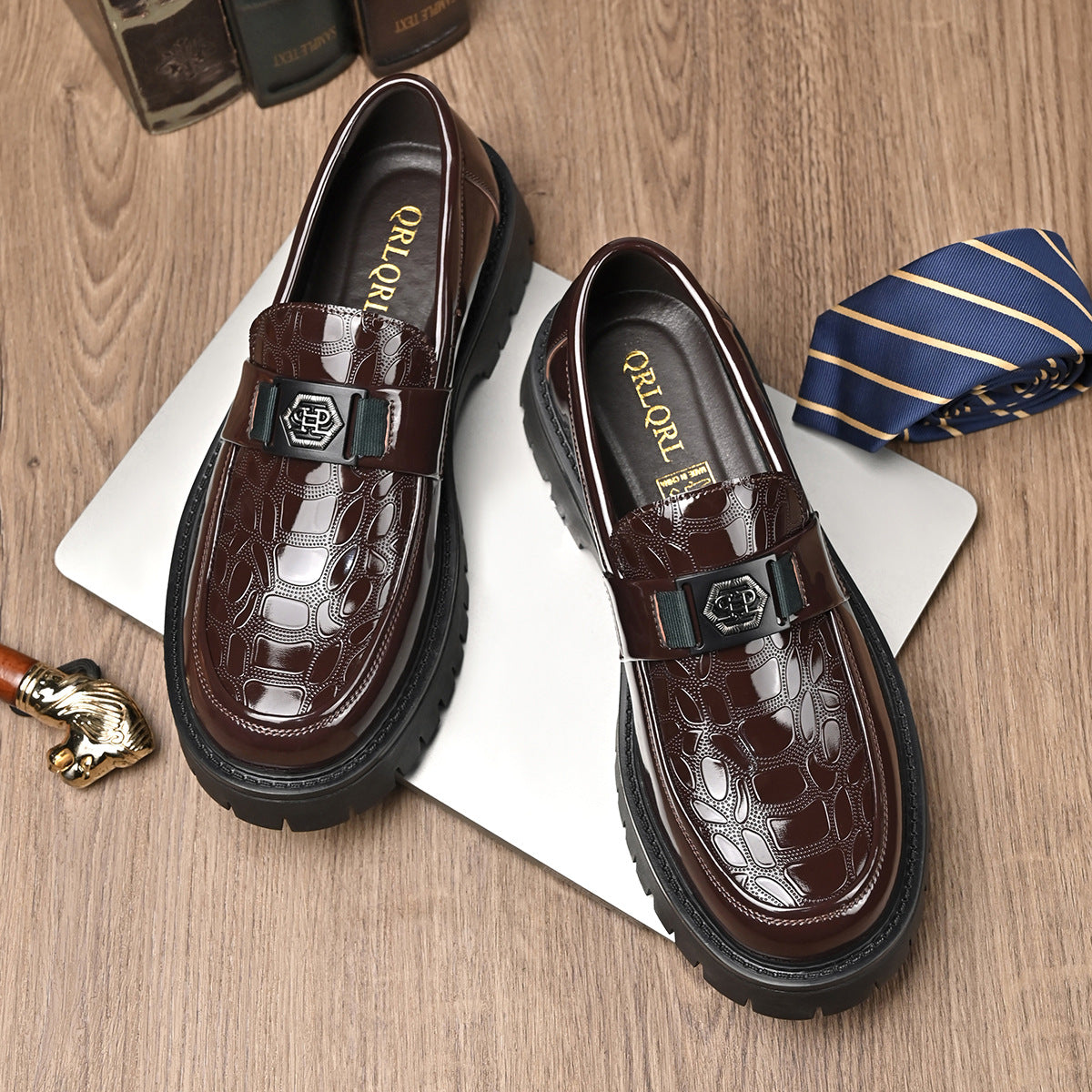 Classy Fashion Korean Style Slip-on Lofter Men's Casual Leather Shoes