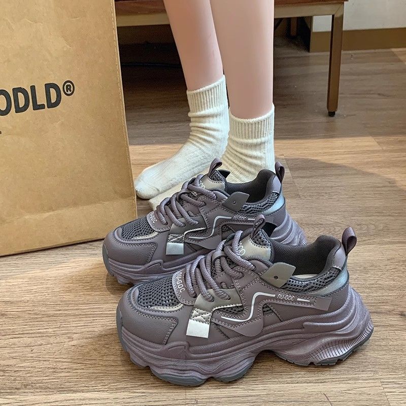 Women's Dad Platform Height Increasing Korean Style Casual Shoes