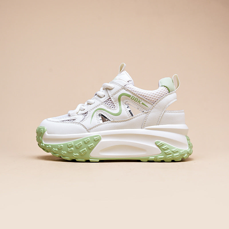 Women's Hollow Summer Height Increasing Insole Mesh Casual Shoes