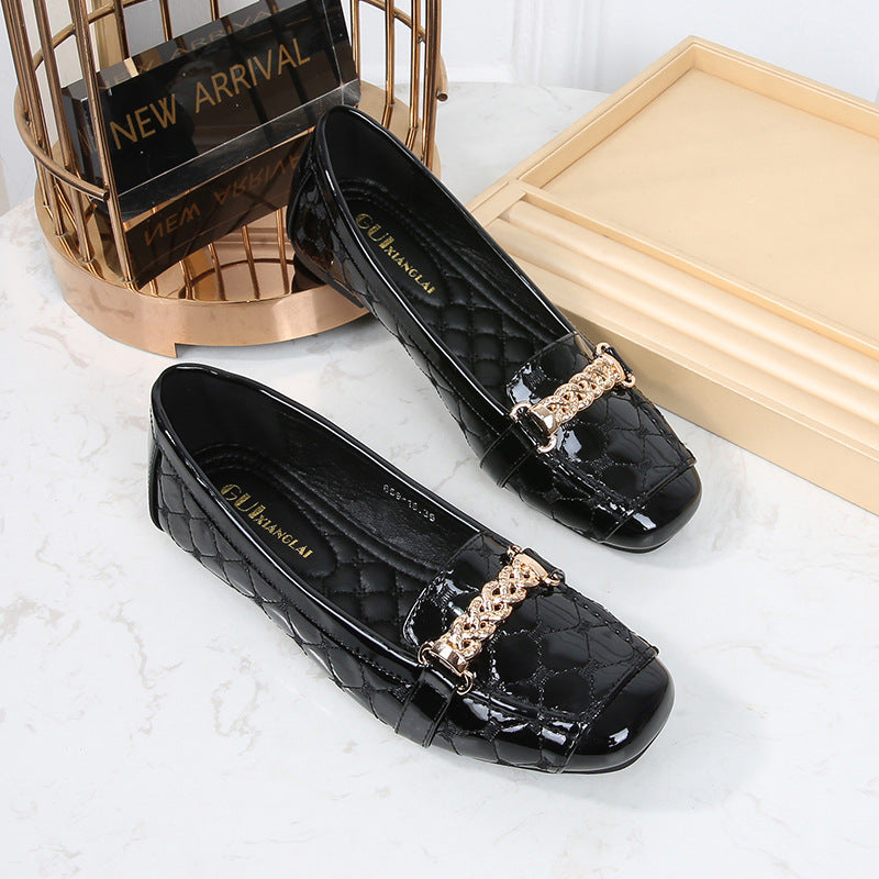 Women's Size Flat Bottom Pumps Western Style Casual Shoes
