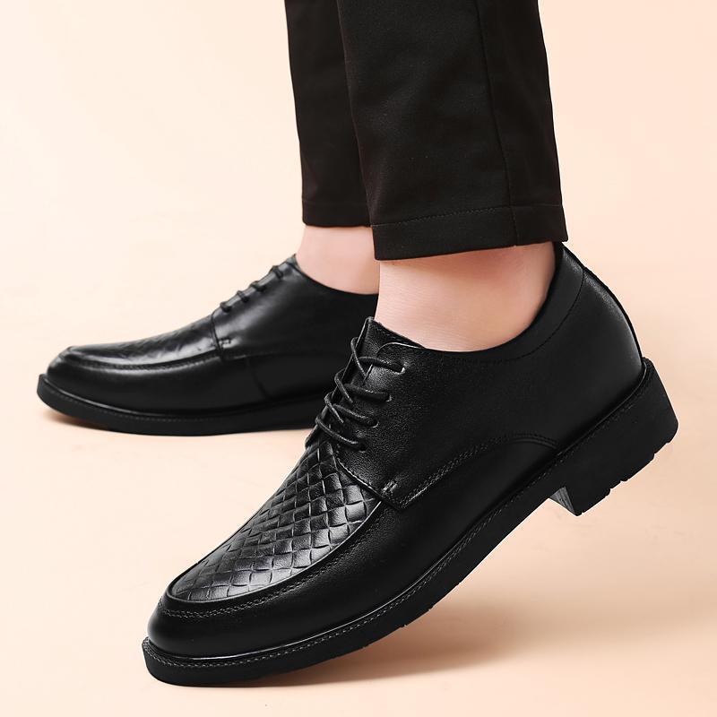 Men's Spring Mango Business Thick-soled Glossy Breathable Men's Casual Leather Shoes