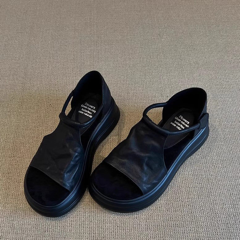 Women's Retro Height Increasing Leisure Platform Summer Sandals
