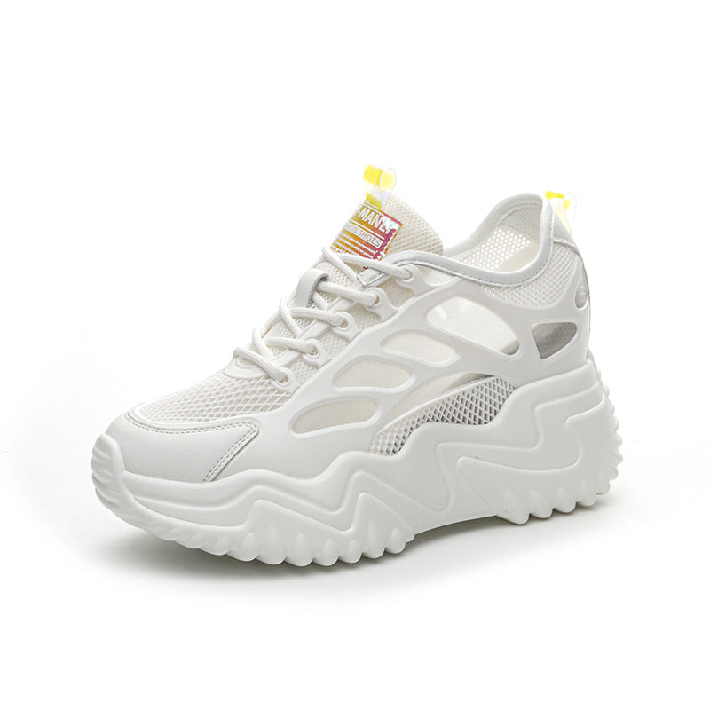 Women's Breathable Mesh Surface Dad Lightweight Platform Small Women's Sports Shoes