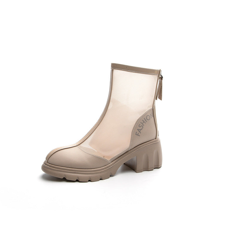 Women's Style Mesh Surface High Authentic Roman Heels
