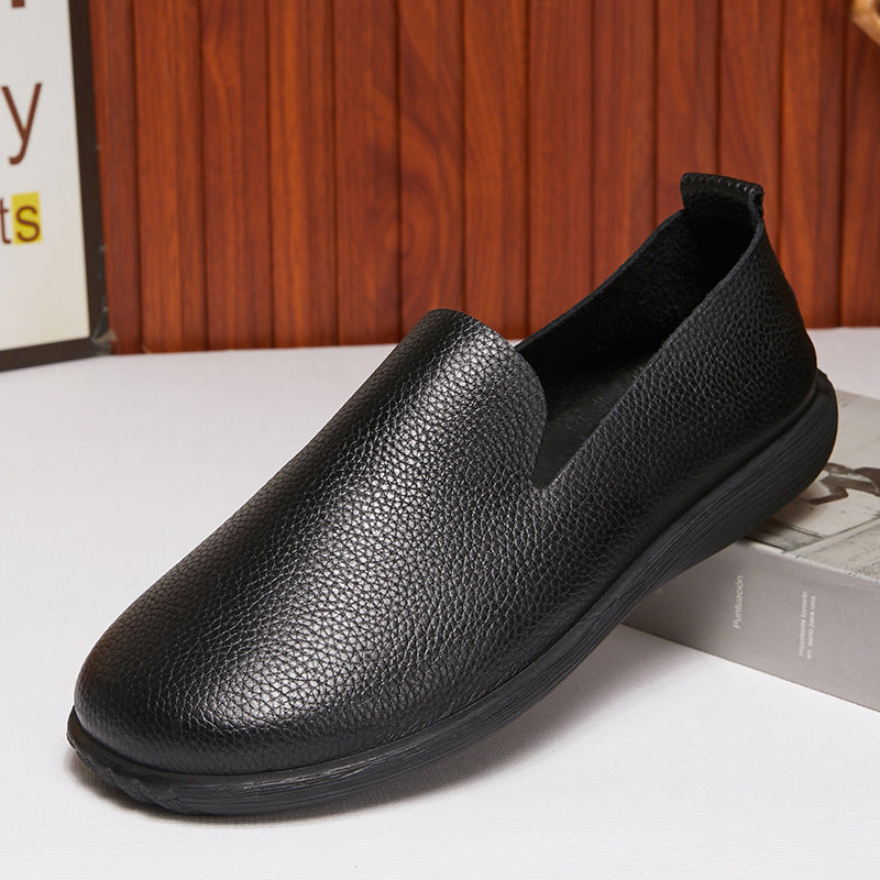 Men's Single Layer Frosted Cowhide Pumps Tendon Men's Shoes