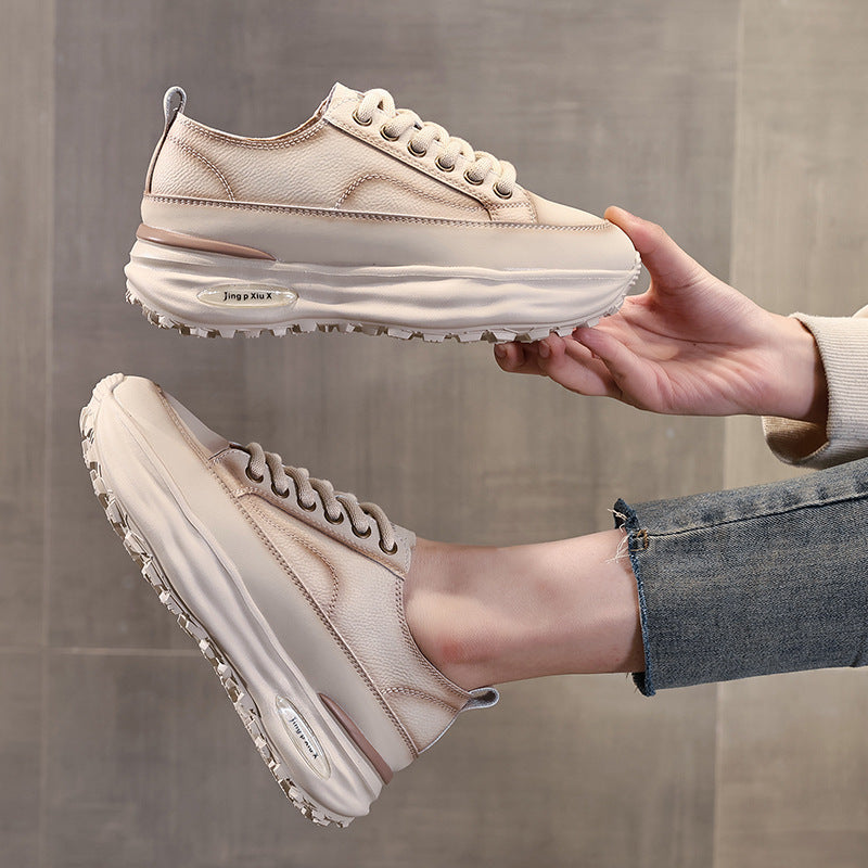 Women's White Board Autumn Clunky Fashion Casual Shoes