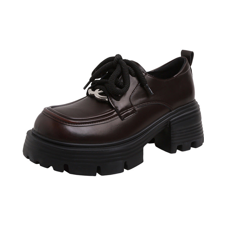 Women's Platform Autumn Chunky Fashion Round Head Loafers