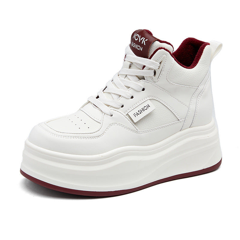 Women's Platform Clunky Muffin Veet Hidden White Casual Shoes