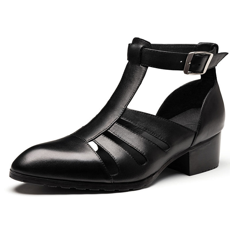 Men's Summer Genuine Pointed Breathable Hollow Fashion Sandals