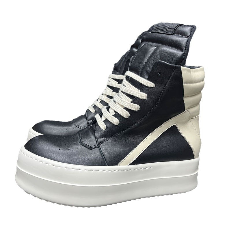 Women's & Men's Genuine Inverted Triangle Thin Shoelaces Increased Hight Sneakers