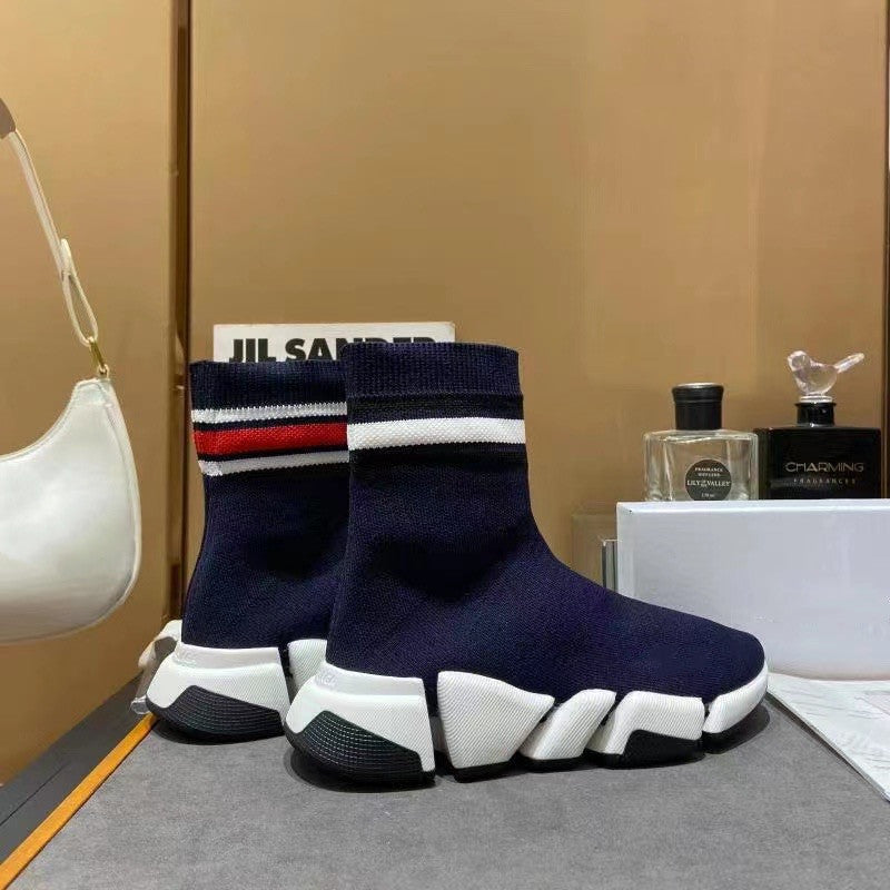 Version Color Matching Stretch Couple Female Sneakers