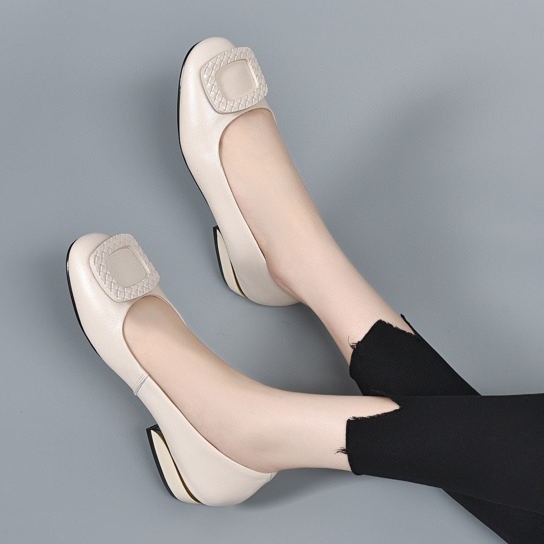 Women's Flat Pumps Round Toe Shallow Mouth Casual Shoes