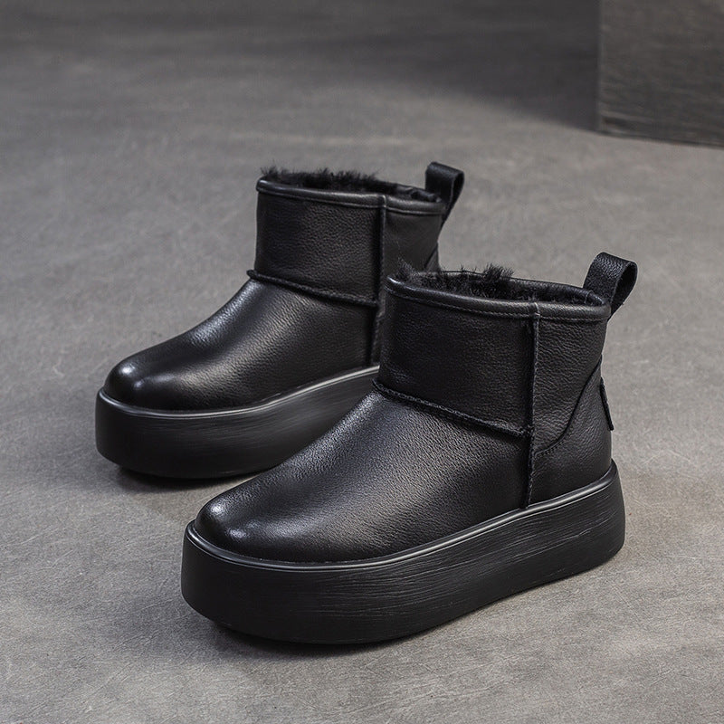Shu Dong Fleece-lined Warm Leisure Platform Cotton Fashion Boots