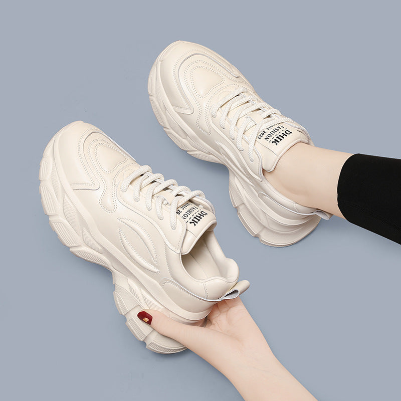 Women's Single-layer Platform Height Increasing Insole Daddy Casual Shoes