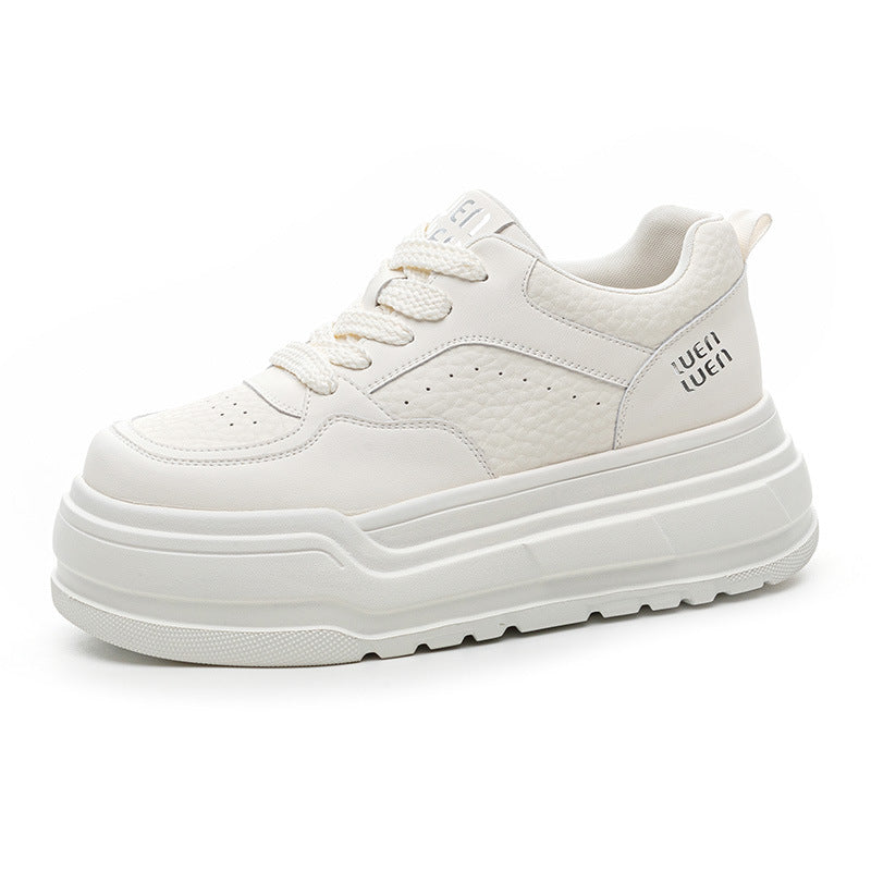 Women's Bottom White Spring Platform Sports Board Casual Shoes