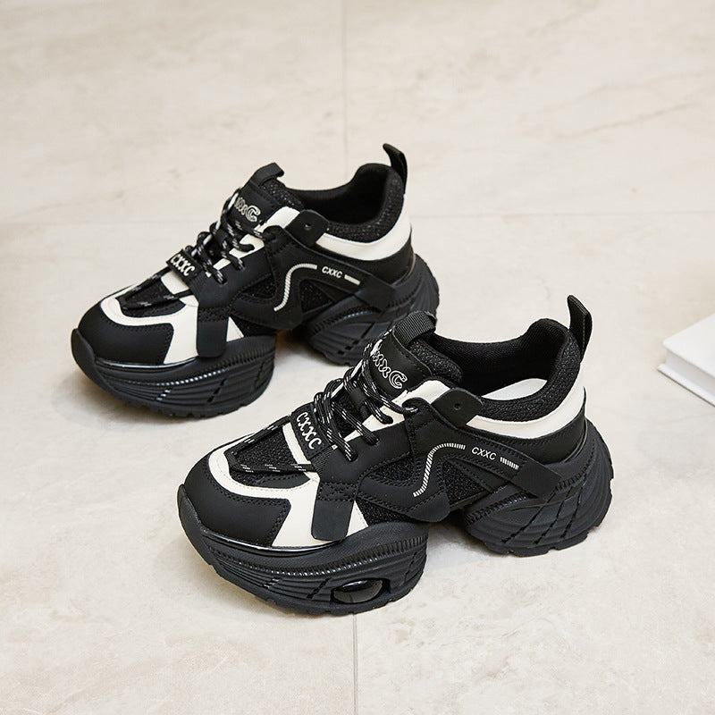 Women's Lightweight Soft Sole White Spring Height Casual Shoes