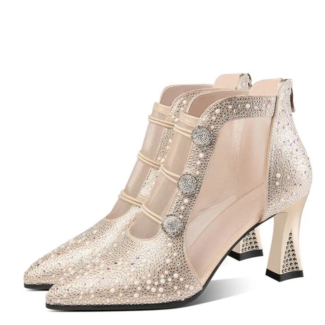 Women's Closed Toe High Outer Wear Thick Heels