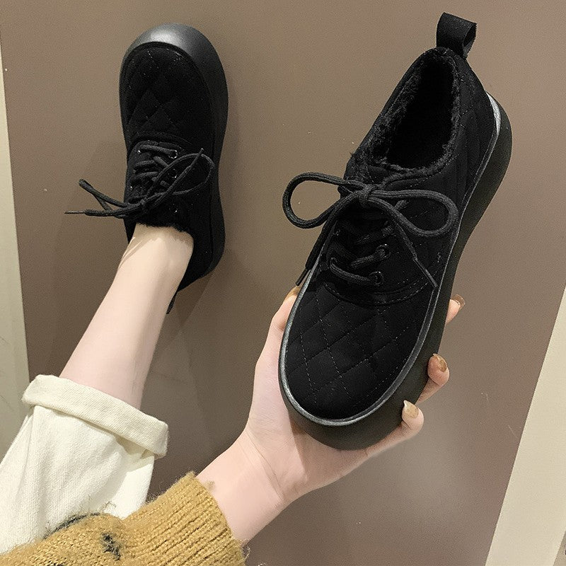 Slip-on Lofter Fluffy Winter Leisure Fleece-lined Warm Casual Shoes