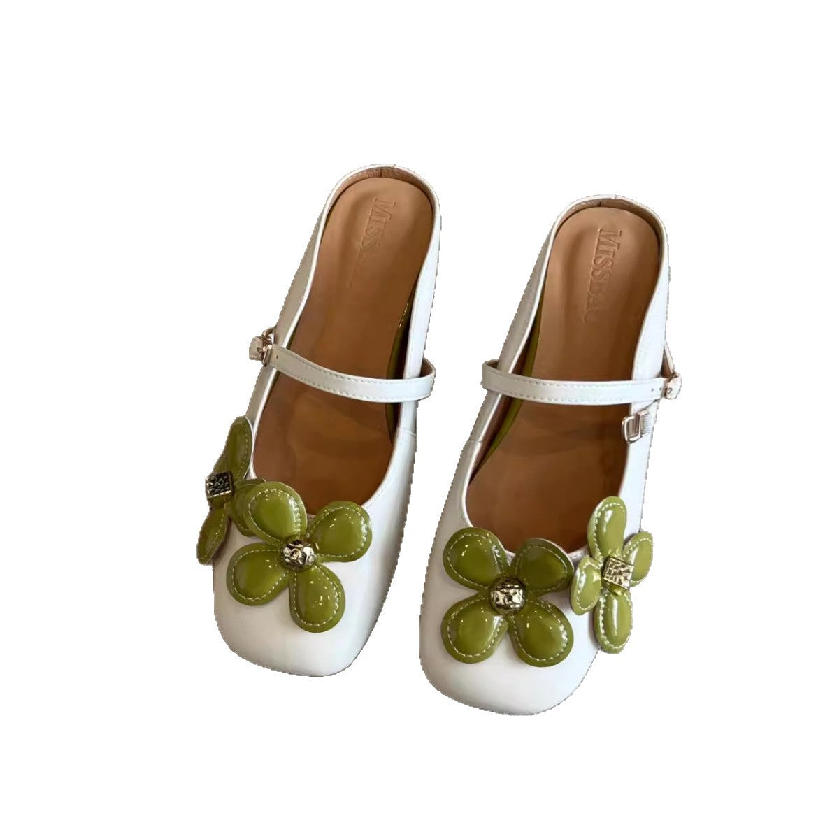 Women's Version Contrast Color Flower Buckle Pump Slippers