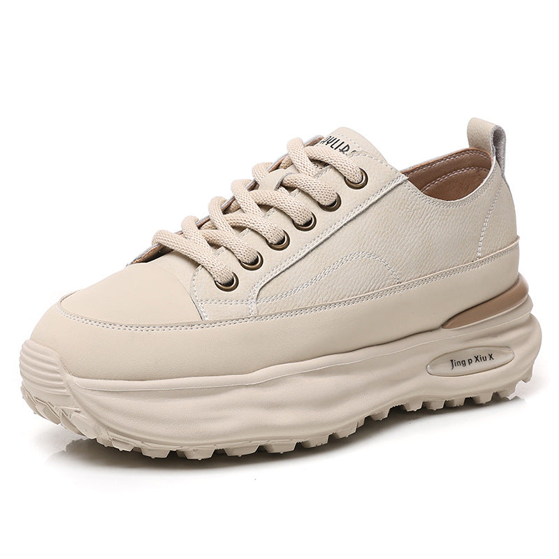 Women's Attractive Slouchy White Autumn Platform Casual Shoes