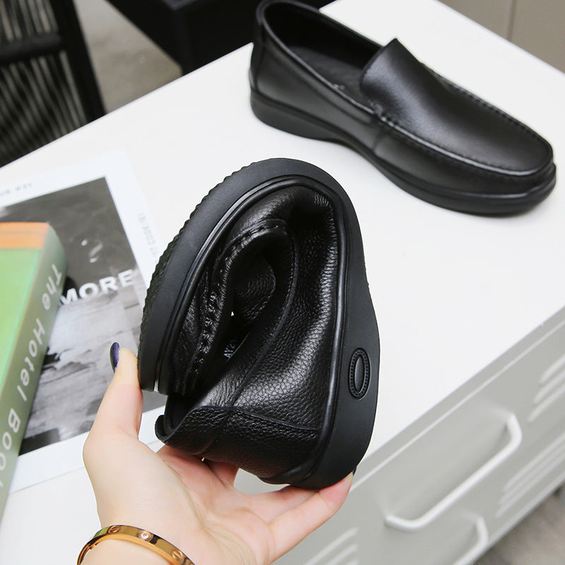 Men's Autumn Milled Cowhide Light Bottom Comfortable Casual Shoes
