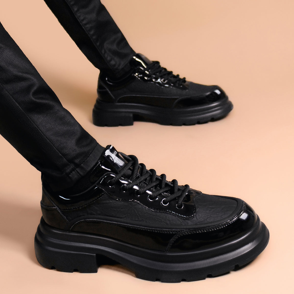 Men's Platform Increased Derby Formal British Wild Support Men's Business Leather Shoes