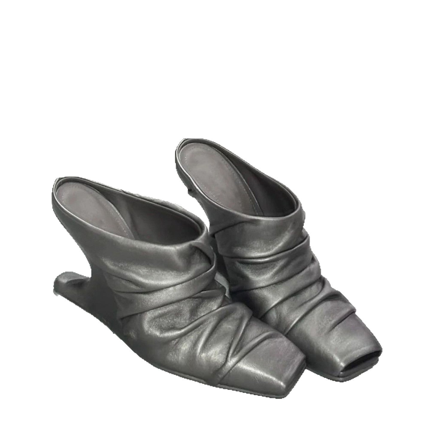 Women's Summer Outer Wear Pleated Closed Wedge Slippers
