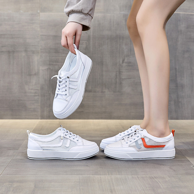 Women's & Men's White Mesh Breathable Versatile Sports Plus Casual Shoes