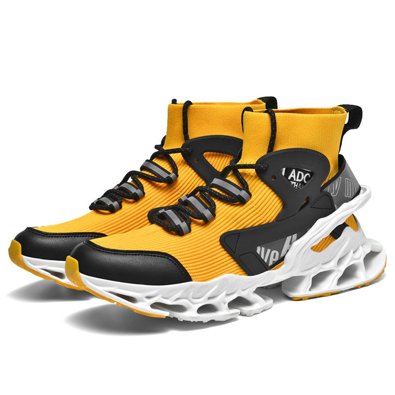 Men's Spring Breathable Running Mesh Blade Batch Sneakers