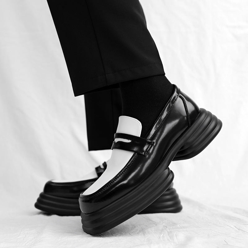Men's Square Toe Authentic Trendy Slip-on Platform Casual Shoes