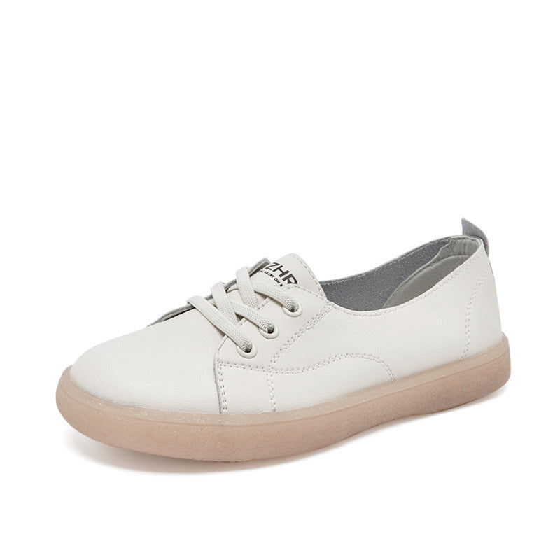 Women's White Lightweight Flat Fashionable Jelly Bottom Women's Casual Shoes