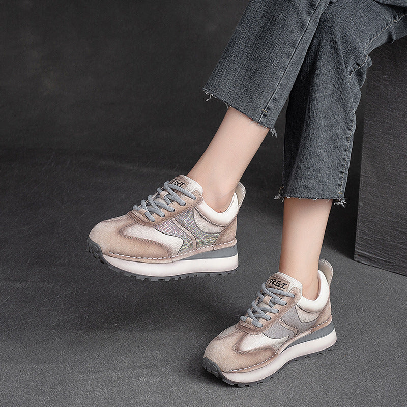 Women's & Men's Pumps Front Color Matching Light Diamond Trendy Casual Shoes