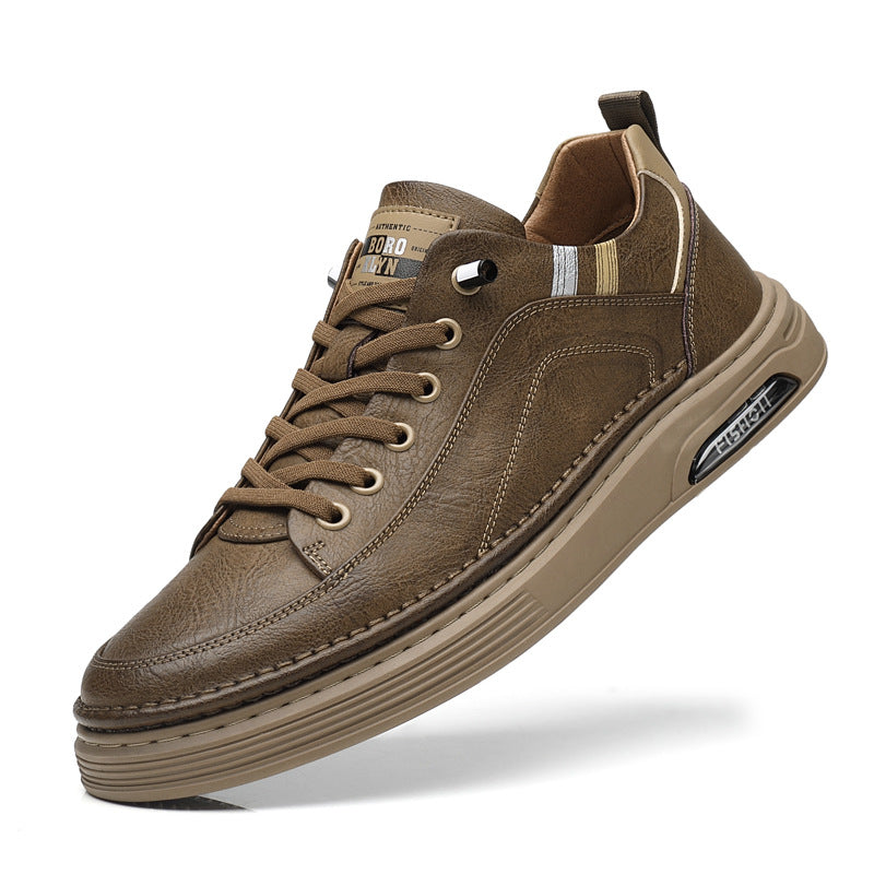 Men's Autumn Fashion Cowhide Breathable Sports Slip-on Leather Shoes