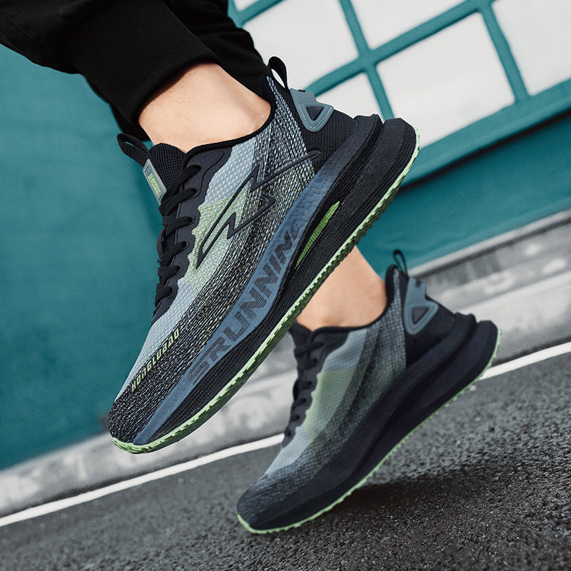 Men's Breathable Carbon Plate Running Portable Outdoor Sneakers