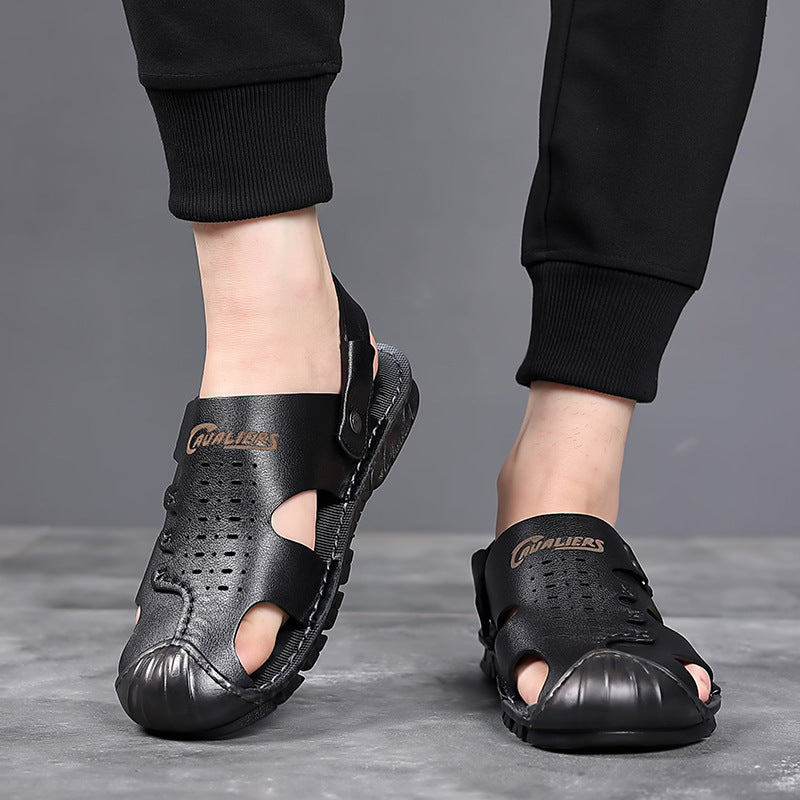 Men's Summer Closed Toe Beach Soft Bottom Sandals