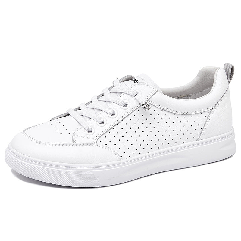 Women's White Spring Sports Board Top Layer Women's Shoes