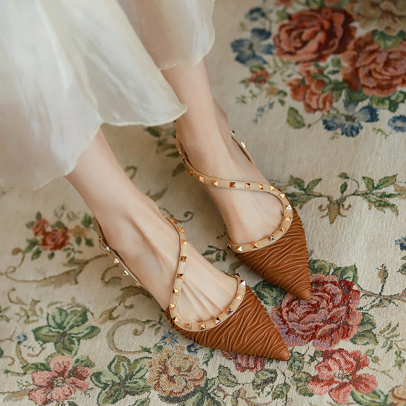 Women's Summer Pointed Toe Stiletto Fashion Temperament Heels