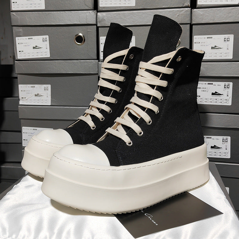 Women's Cloth Fashion Platform Height Increasing Street Canvas Shoes