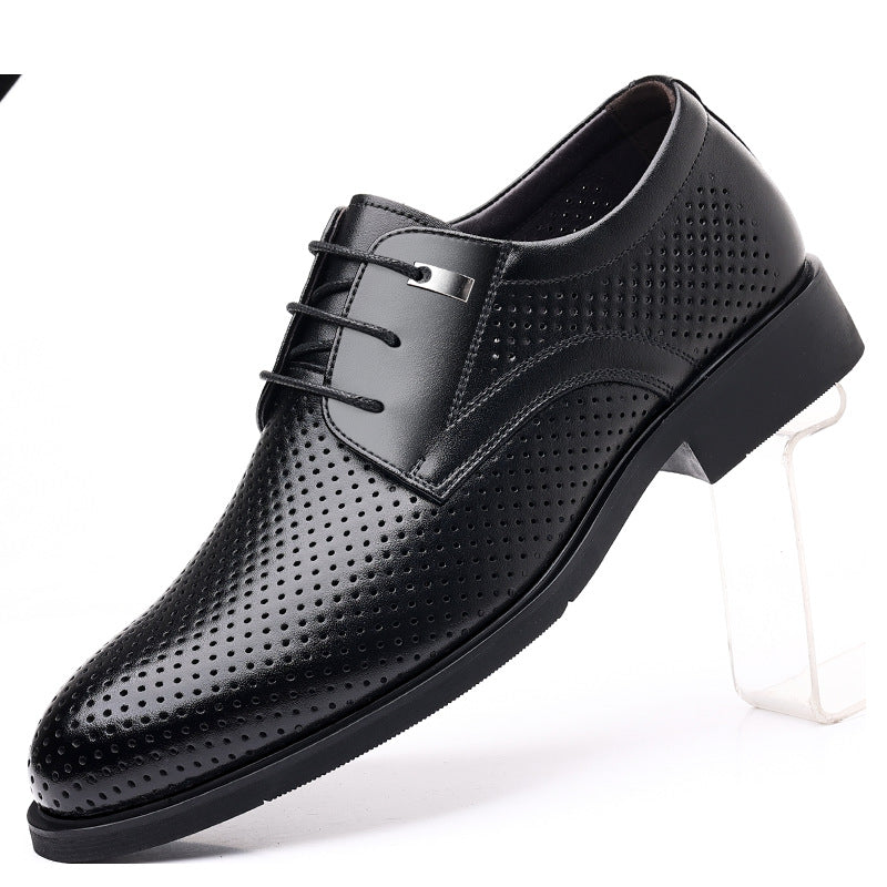 Men's Summer Business Formal Wear Breathable Hollow British Height Increasing Sandals