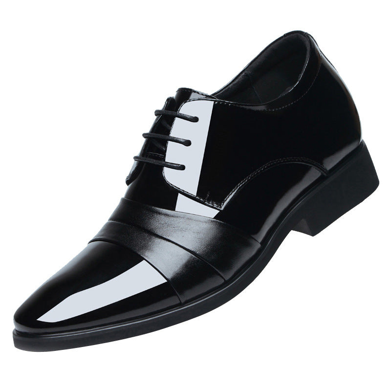Men's Height Increasing Genuine Breathable Increased British Style Formal Men's Business Leather Shoes