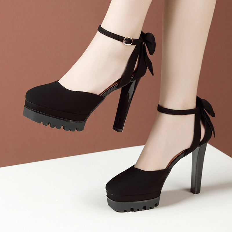 Women's Etiquette Gait Special Summer Chunky Platform Heels