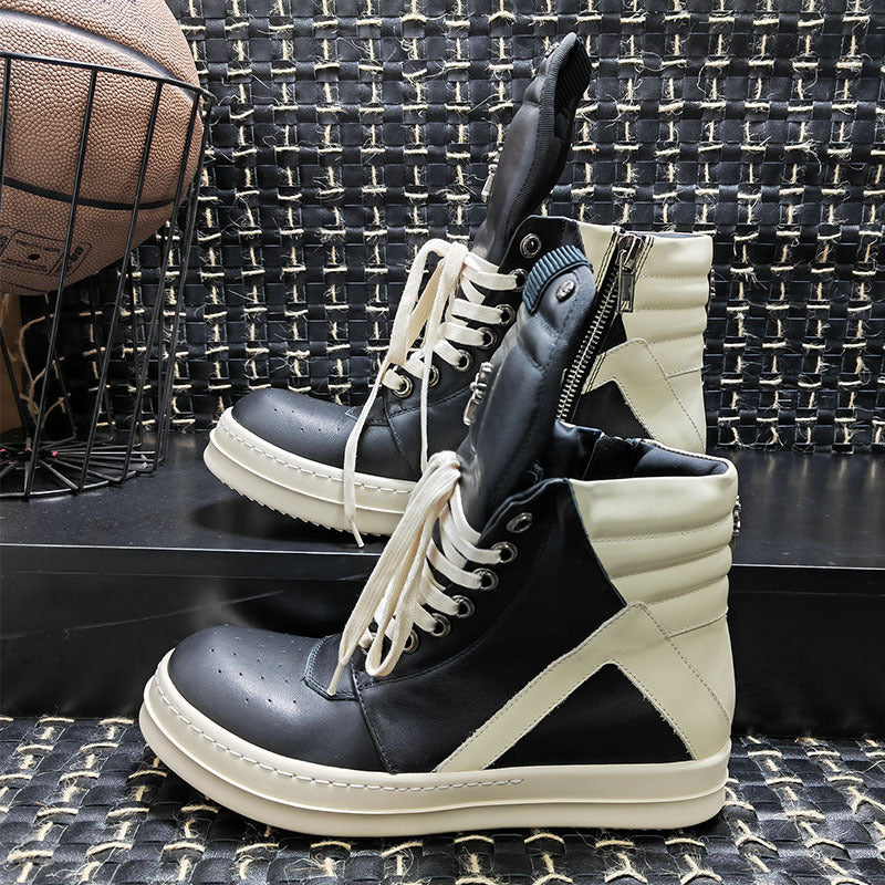 Genuine Plus Size Thick Bottom Fashionable Leather Shoes